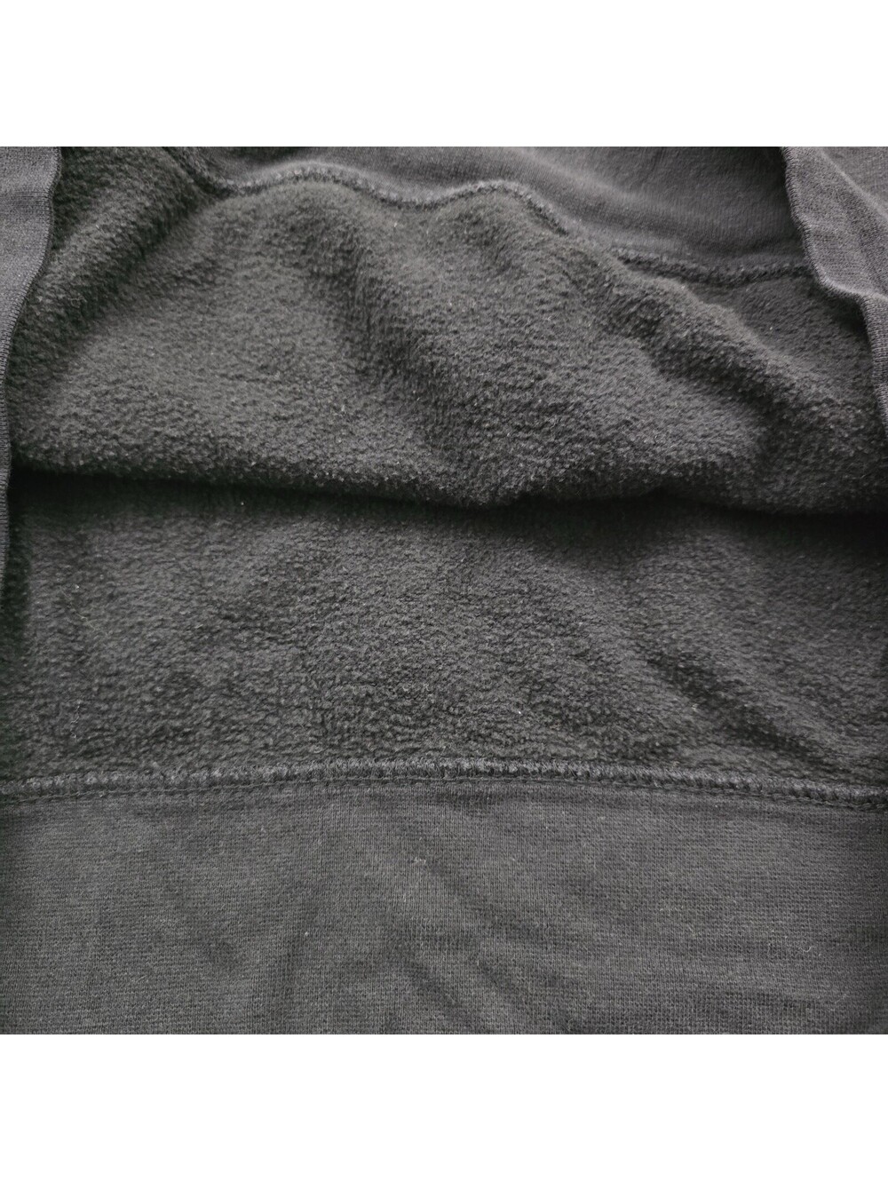 The North Face Hoodie Mens Black Pullover White Logo Fleece Sweatshirt Size M - Picture 7 of 8